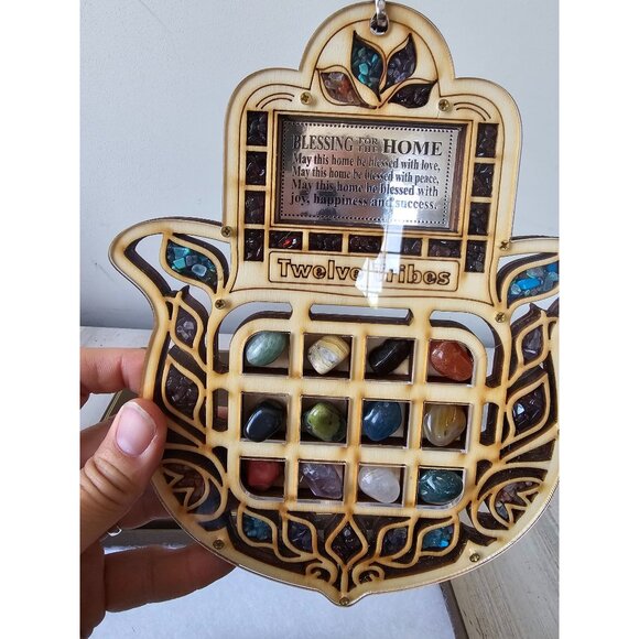 Karma luck holy Land high priest 12 tribes bless home hanging Stone Crystal uniq - Picture 2 of 8